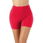 Womens Cotton Thick Band Running Yoga Shorts